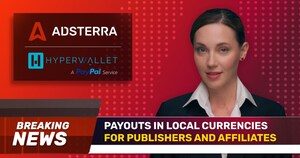 Editores e afiliados da Adsterra já podem sacar pagamentos em moedas locais via Hyperwallet (do PayPal)