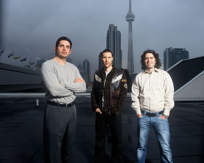 Ronnen Harary, Anton Rabie, and Ben Varadi, Spin Master co-founders (CNW Group/Canadian Toy Association)