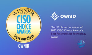 OwnID Chosen as Best Passwordless Technology at 2022 CISO Choice Awards