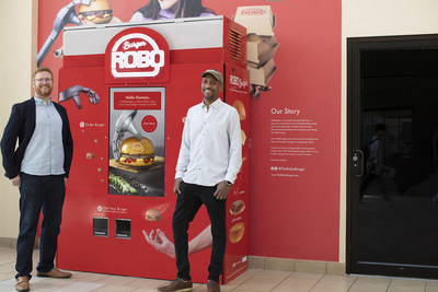 From left to right: RoboBurger CTO Dan Braido and CEO and Inventor Audley Wilson