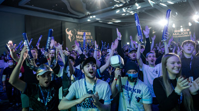 Minnesota Røkkr fans cheer at the team's Call of Duty League Major at Mystic Lake Event Center in March 2022. In 2023, the team is bringing new in-person event experiences to fans, providing additional opportunities to see their favorite Call of Duty players in a live environment.
