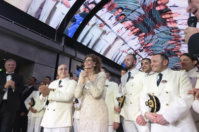 Sophia Loren christens one of MSC Cruises' ships - Credit Ivan Sarfatti.