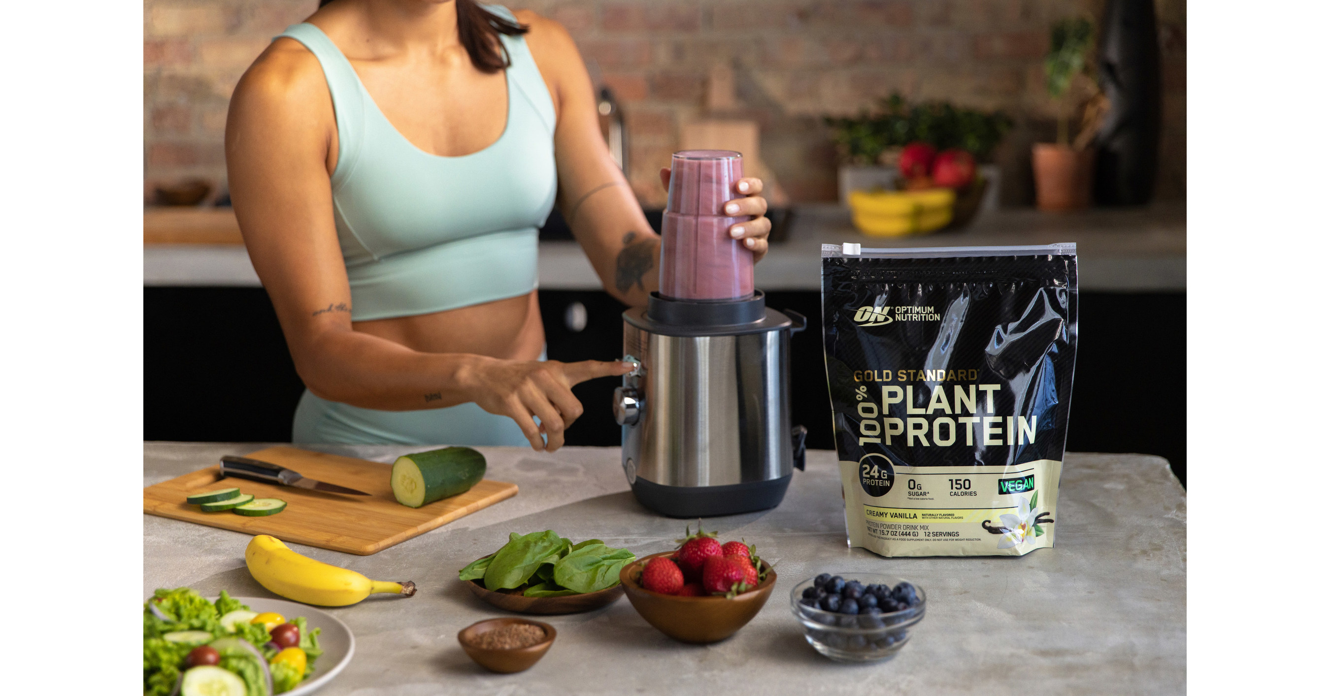 tilnærmelse Tyr lidenskab Optimum Nutrition Debuts Gold Standard 100% Plant Protein and is  Celebrating Fall with the "Gold Standard Goes Plant" Challenge