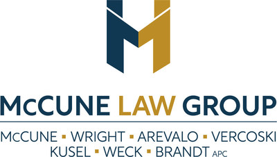 McCune Law Group, McCune Wright Arevalo Vercoski Kusel Weck Brandt, APC (PRNewsfoto/McCune Law Group, McCune Wright Arevalo Vercoski Kusel Weck Brandt, APC)