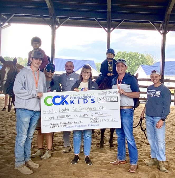 INSPIRING FAMILIES, EMPOWERING KIDS, ENHANCING LIVES: CALVERT CITY'S CC METALS & ALLOYS PRESENTS SIGNIFICANT DONATION TO CENTER FOR COURAGEOUS KIDS - Vimarsana News