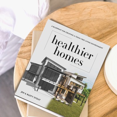 Healthy home builders Rusty and Jen Stout share their unique insights on how to build, remodel and furnish a wellness-integrated home in their recently released book, Healthier Homes.  The book also contains helpful information that applies to everyday choices such as how to choose healthy kitchen utensils, cleaning products, mattresses, bedding, and upholstery.