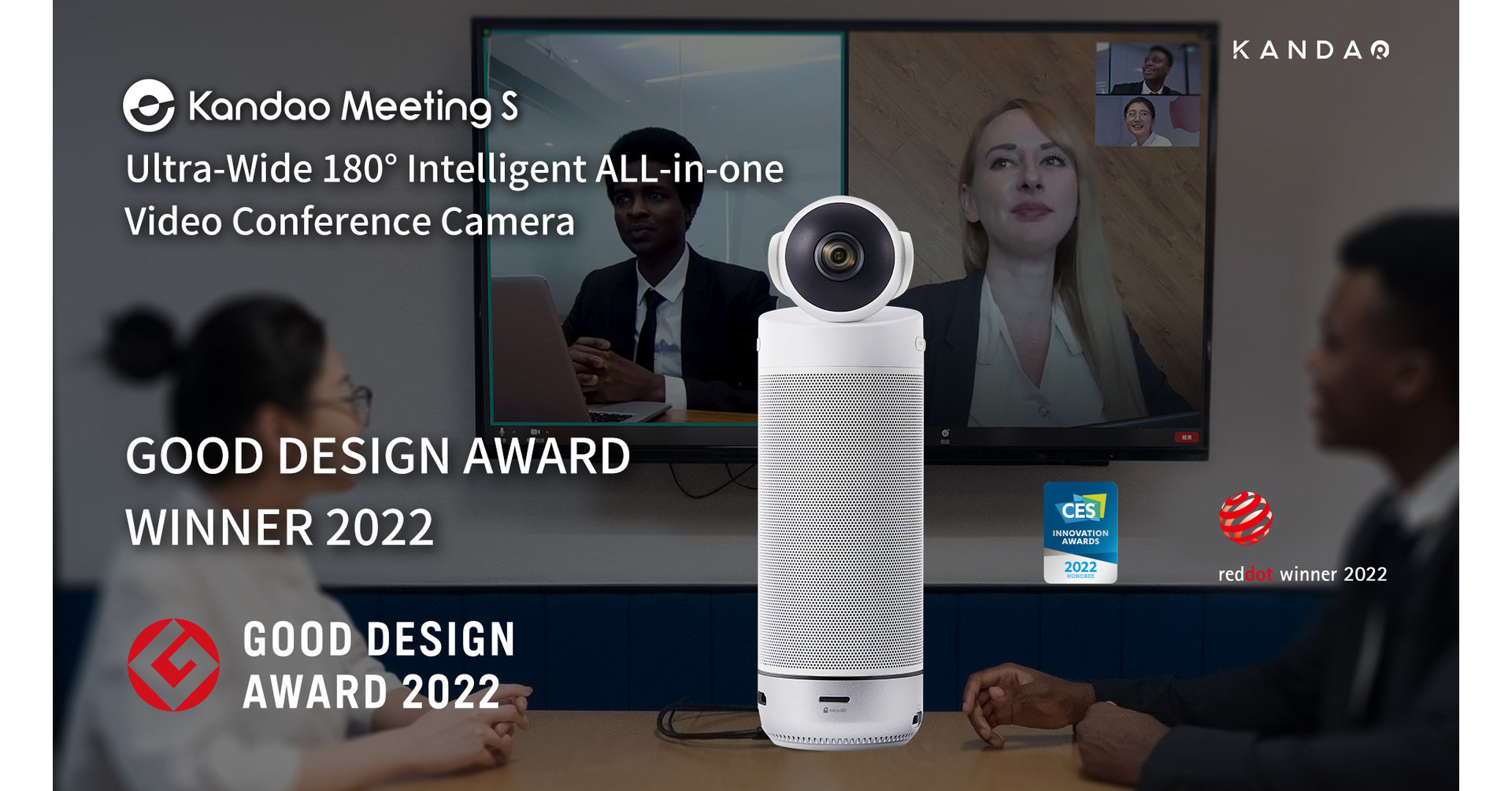 Intelligente Einzel-Videokonferenzkamera Kandao Meeting S mit dem Good Design Award 2022 ausgezeichnet