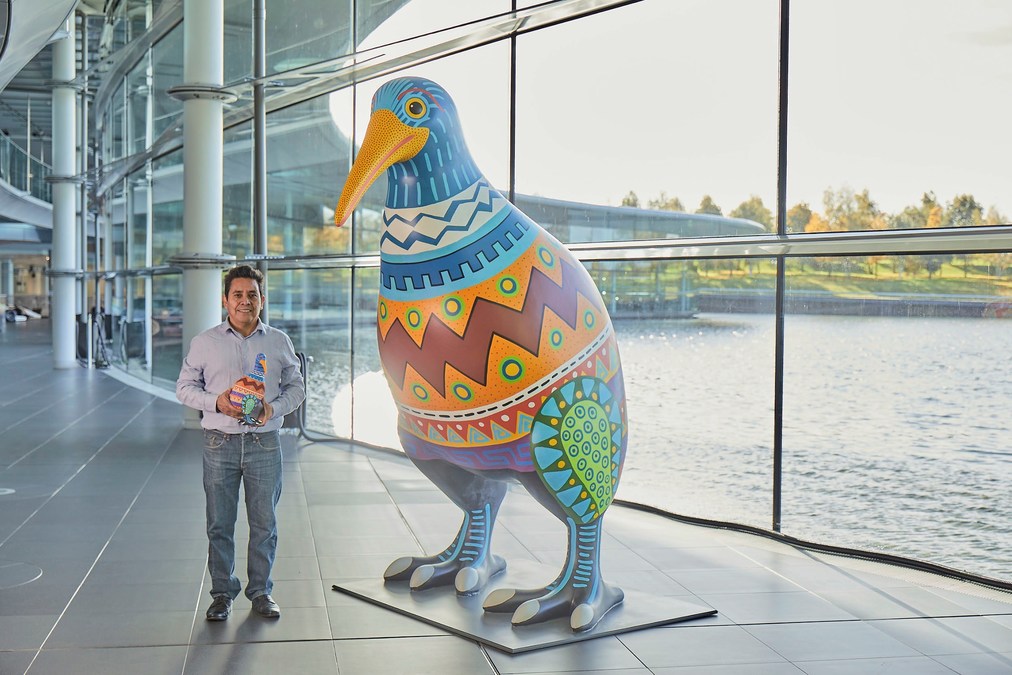 GIANT MEXICAN KIWI SCULPTURE SPOTTED OUTSIDE McLAREN RACING - Vimarsana News