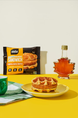 Alpha® Foods Launches Chik'n &amp; Maple Waffle Breakfast Sandwich