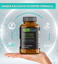 For long-hauler patients, RESTORE is an innovative combination of GRAS-approved (Generally Regarded As Safe) nutrients and plant bio-extracts for critical immune restoration after surviving a viral infection. Ingredients include Zinc, Vitamin D, Quercetin, Bromelain, St. John's Wort, Indian Frankincense, and Beta Caryophyllene, a Cannabinoid CB 2 Agonist. For long-hauler patients, RESTORE is an innovative combination of GRAS-approved (Generally Regarded As Safe) nutrients and plant bio-extracts for critical immune restoration after surviving a viral infection. Ingredients include Zinc, Vitamin D, Quercetin, Bromelain, St. John's Wort, Indian Frankincense, and Beta Caryophyllene, a Cannabinoid CB 2 Agonist.