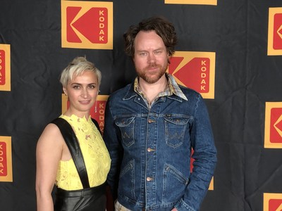 Halyna Hutchins and Dennis Hauck at the 2020 Kodak Awards
