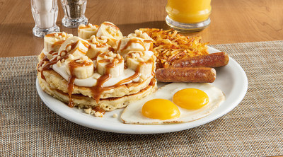 Denny's New It's Bananas Salted Caramel Pancakes