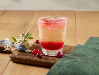 Get in the holiday cheer with Cracker Barrel's new Glitter Globe Spritzer, prepared with sweet, Roscato Moscato wine and cranberry juice and sprinkled with edible red holiday glitter.