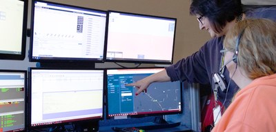 Telecommunicators use RapidSOS to support a call for emergency services.