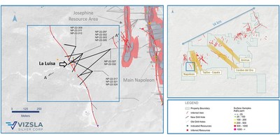 Figure 1: Plan map of recent drilling along the La Luisa Vein. (CNW Group/Vizsla Silver Corp.)