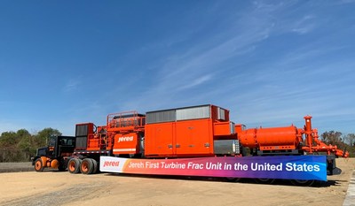 Première unité de fracturation à turbine de Jereh aux États-Unis, 2019.