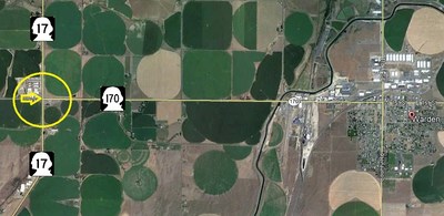 Map of Intersection of SR-17 and SR-170 near Warden, WA