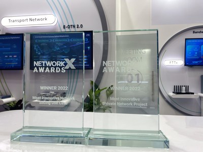 中興通訊在荷蘭榮獲Network X"最具創新網絡切片案例"、"最具創新專網項目"兩項大獎 (PRNewsfoto/ZTE Corporation)