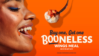 Zaxby’s treats fans with Halloween ‘BOO-neless’ Wings Meal. Spooky good BOGO deal is available through Zaxby’s app on Oct. 31, 2022.