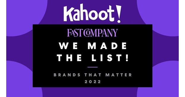 Kahoot! kåret til en av Fast Companys 2022 "Brands That Matter