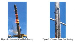 New Fire-Retardant Technology Tested at Department of Energy's Bonneville Power Administration Demonstrates Ability to Self-Extinguish Flames from a Lightning Strike