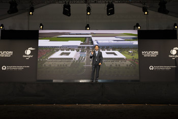 José Muñoz, president and chief executive officer, Hyundai Motor North America, is photographed at the Hyundai Motor Group Metaplant America Groundbreaking Ceremony in Savannah, Georgia, on October 25, 2022.