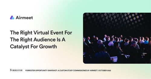 Airmeet released a new commissioned study conducted by Forrester Consulting on behalf of Airmeet titled “The Right Virtual Event for the Right Audience is a Catalyst for Growth.”