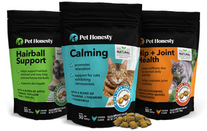 Pet Honesty® Figured Out How to Help Finicky Cats Enjoy Taking Their Vitamins with the Launch of New Pillow-Style Cat Health Supplements