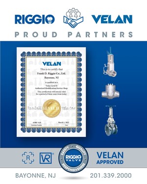 Riggio Valve is Now an Authorized Level II Modification/Service Shop for Velan
