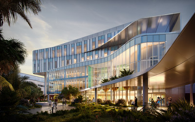 Rendering of the new Nicklaus Children's Hospital Surgical Tower, slated for completion in 2024.