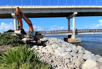 Sea & Shoreline and the Sebastian Inlet District stabilize the Sebastian Inlet in Florida.  Resiliency project will help inlet to better weather severe storms.