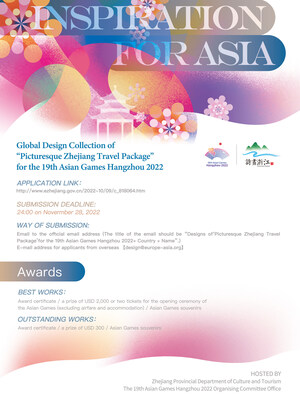 Announcement on Global Design Collection of "Picturesque Zhejiang Travel Package" for the 19th Asian Games Hangzhou 2022