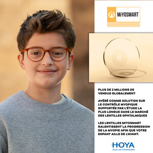 HOYA Vision Care Canada annonce une nouvelle étude de 6 ans sur la gestion de la myopie chez les enfants, vantant les mérites des lentilles MiYOSMART®