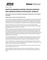 NASITTUQ AWARDED SUPPORT SERVICES CONTRACT FOR CANADIAN FORCES STATION ALERT, NUNAVUT (CNW Group/ATCO Ltd.)
