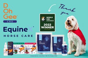 Sky Wellness's D Oh GeeTM and EquineX® Wins 2022 World CBD Awards for Best Pet Range