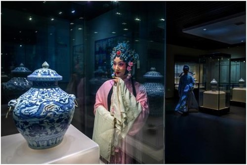 Photo provided to Xinhua shows the internal view of Gao'an Museum.