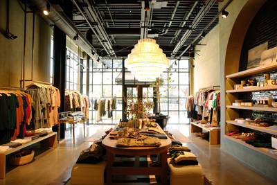 Interserv completes work on new Studio City, California location of clothing brand THE GREAT. (Pictured: Interior of Studio City retail location)