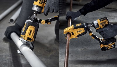 DEWALT unveils IMPACT CONNECT™ copper pipe and PVC/PEX pipe cutter attachments that quickly convert select impact drivers‡ into fast, powerful cutting tools