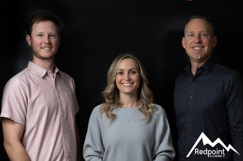 The Redpoint Summit leadership team includes CTO Mike Antonelli (left to right), Senior Product Manager Angela Gifford, and Founder and CEO Chuck Schneider.