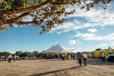 A celebration takes place after the Appaloosa Solar 1 groundbreaking ceremony.