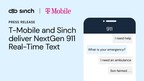 T-Mobile and Sinch deliver NextGen 911 Real-Time Text to make fast access to public safety support easier for customers