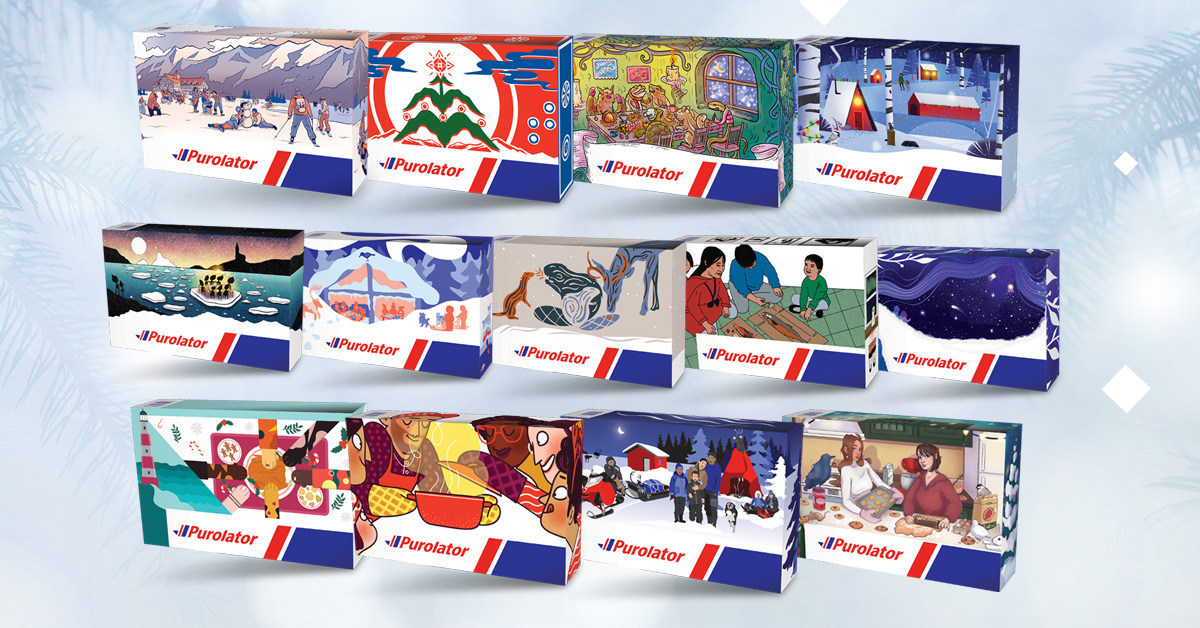 Purolator unveils limitededition holiday boxes showcasing 13 Canadian