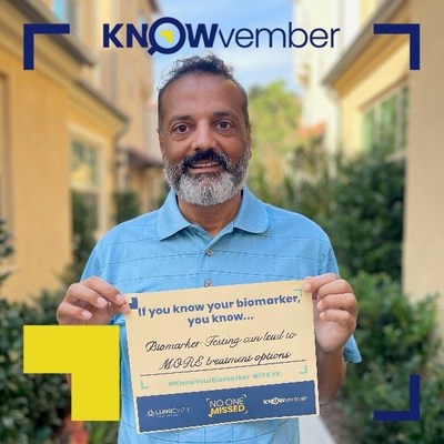 AJ Patel of Irvine, California, whose non-small cell lung cancer is being treated with targeted therapy.  Biomarker testing changed the entire trajectory of his diagnosis.