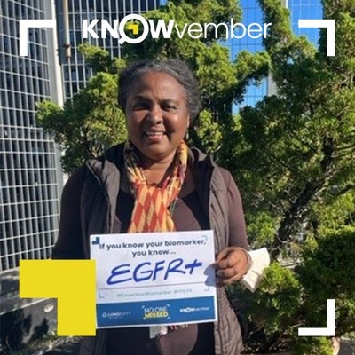 Lavern McDonald of New York City. Lavern learned about biomarker testing from her oncologist, and now her stage IV non-small cell lung cancer is being treated with a targeted therapy specifically intended for her type of cancer.