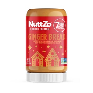 'TIS THE SEASON! UNWRAP NUTTZO'S NEW GINGERBREAD SEVEN NUT AND SEED BUTTER THIS HOLIDAY