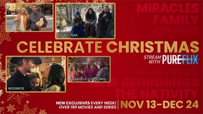 Celebrate Christmas! Stream with Pure Flix. Over 190 new movies and series!