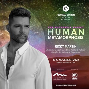 La superstar mondiale et humanitariste Ricky Martin participe au Global Citizen Forum à Ras Al Khaimah