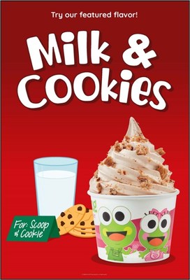 sweetFrog's new Milk & Cookies flavor