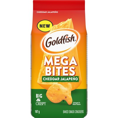 New Goldfish® Mega Bites delivers a bold taste and BIG crunch! (CNW Group/Campbell Company of Canada)