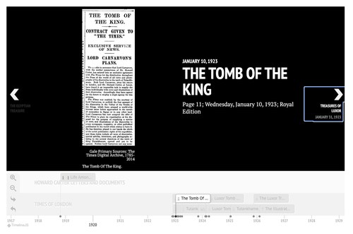 King Tut Interactive Timeline